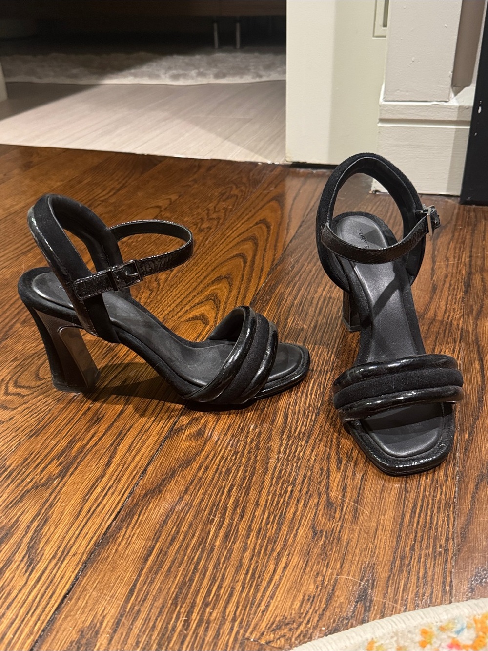Tory Burch Black Strappy Block Heel Sandals